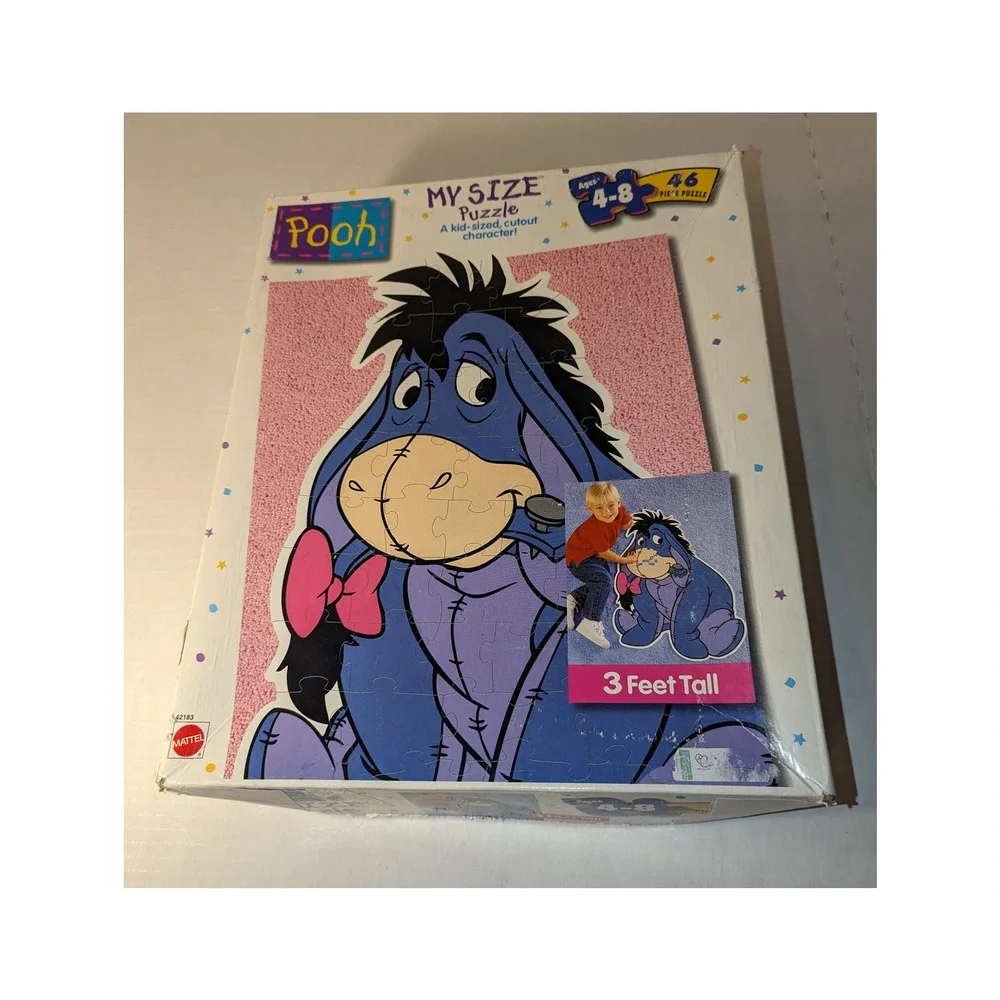 Vintage 1998 Disney Winnie Pooh Eeyore 3' My Size Puzzle Collectible Complete
